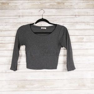 Silence + Noise ¾ Long Sleeve Crop Top